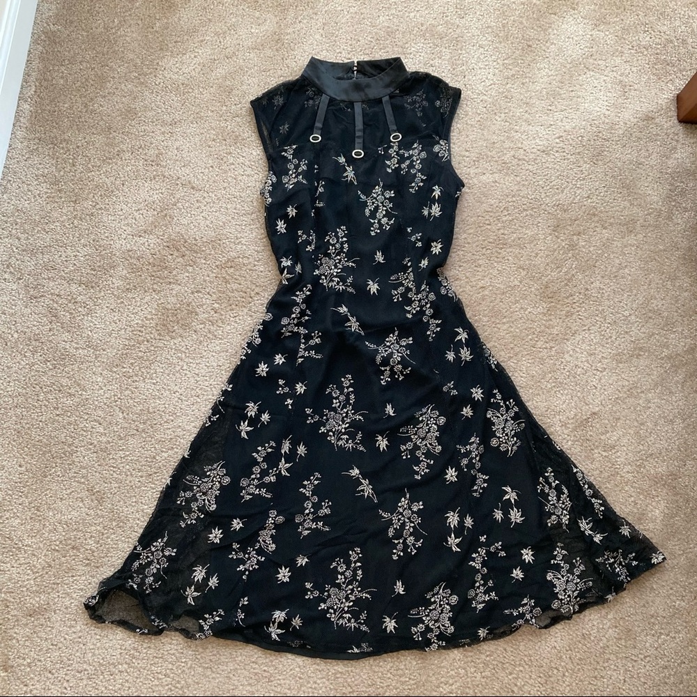 black mesh dress